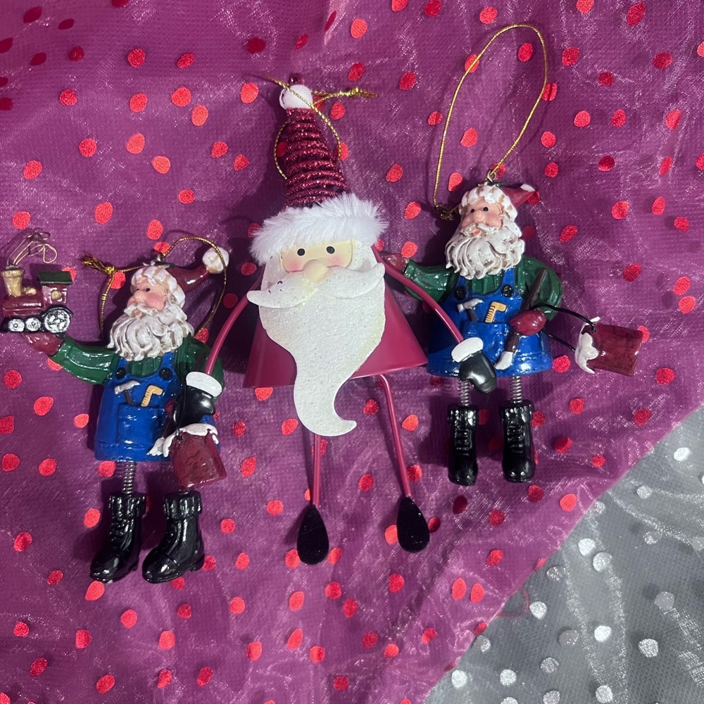 Vintage Santa Christmas Ornaments Unique Bundle